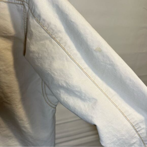 L.L. Bean Men’s Shirt Canvas Cotton Work Shirt Size XL Tall Off White Gorpcore - Picture 10 of 10